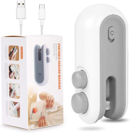 Portable Mini Sealing Machine 2 in 1 [Cutting and Sealing] With USB Rechargeable and Magnetic Base.