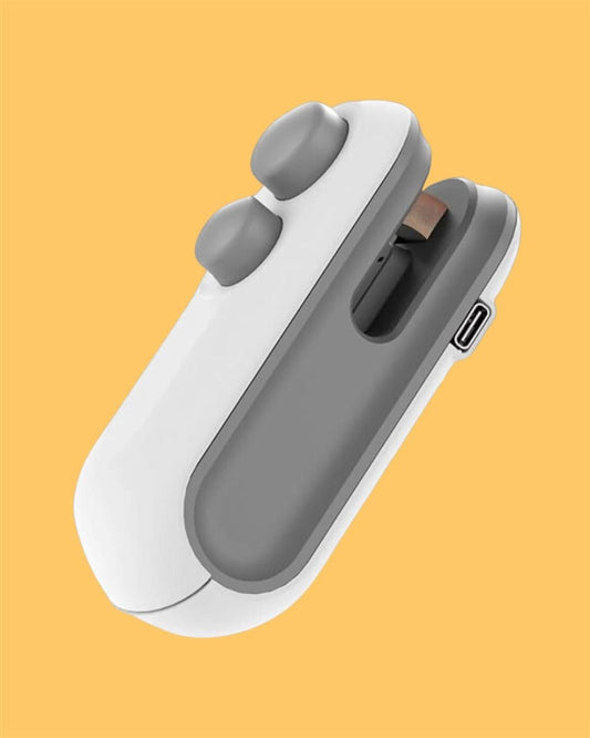 Portable Mini Sealing Machine 2 in 1 [Cutting and Sealing] With USB Rechargeable and Magnetic Base.