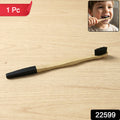 Natural Bamboo Toothbrush With Soft Charcoal Bristles (1 Pc)